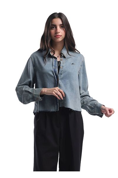 SUGA Cropper Denim Shirt