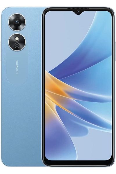 OPPO A17 6.56 inches Smartphone 64GB 4GB RAM | 4G LTE Android Phone, Lake Blue (Renewed)