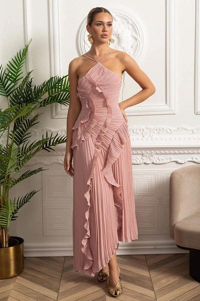 allura Attractive off-the-shoulder knee-length dress