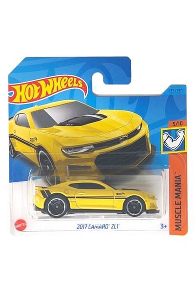 HOT WHEELS Masinuta metalica Hot Wheels, 2017 Camaro ZL1, Galben, 1:64