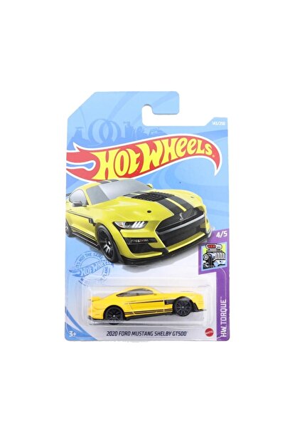 HOT WHEELS Masinuta Metalica Hot Wheels 2020 Ford Mustang Shelby GT500, Colectia 2021, Galben, 1:64