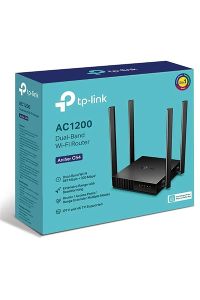 TP-LINK Archer C54 Ac1200 Kablosuz Wıfı 5 Dual Band Router