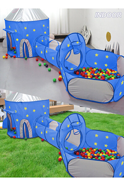Ma Baby 3pc Kids Play Tent with Ball Pit, Crawl Tunnel, Princess Tents for Toddlers