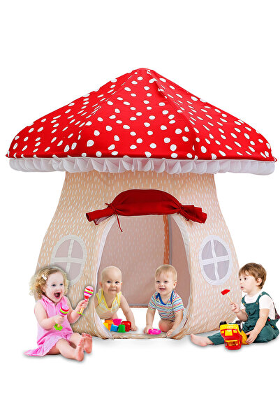 KidLe خيمة بيت اللعب للأطفال على شكل فطر - حصن لعب للأولاد والبنات بتصميم رائع