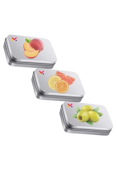 Mercaton Set of 3 Boxes with Oak Wood Smoking Chips, Citrus, Olive and Peach Flavors,