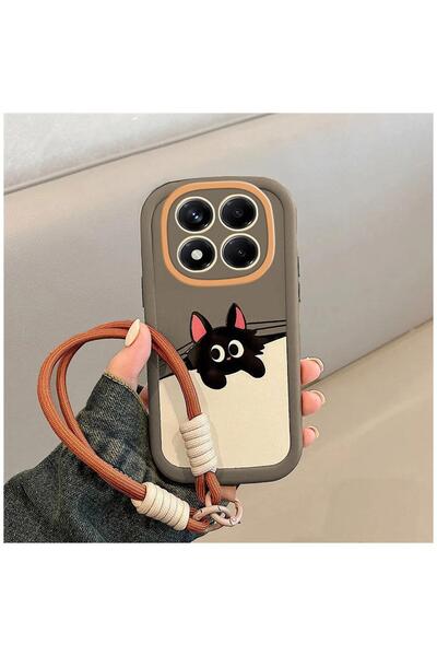 Pro Aksesuar Xiaomi Poco X7 Uyumlu Kılıf El Bilekli Kedi ve Köpekli Silikon K...
