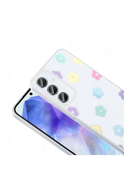 Nezih Case Samsung Galaxy A55 Case Transparent Figured Hard Cover