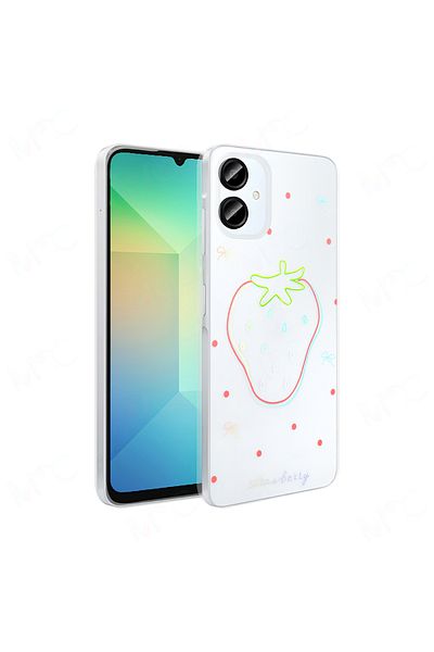 Nezih Case Samsung Galaxy A06 Case Transparent Figured Hard Cover