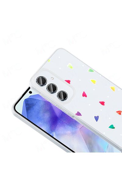 Nezih Case Samsung Galaxy A55 Case Transparent Figured Hard Cover