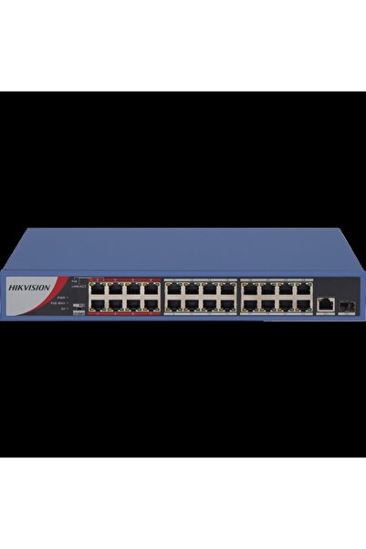 Hikvision Ds-3e0326p-e/m(b), 24 Port, Megabit, Poe 250w, 1 Port Gigabit Uplink, 1 Port Gigabit Sfp,