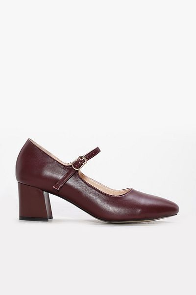 FAST STEP Genuine Leather Women's Thick Heeled Shoes 064Za369