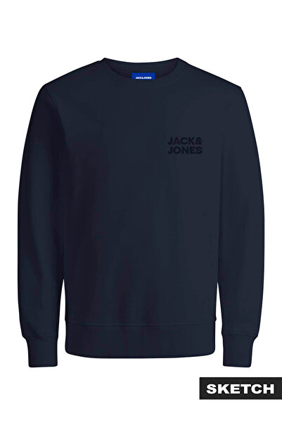 Jack & Jones Jorlogo Navy Blue Men's Sweatshirt 12290659