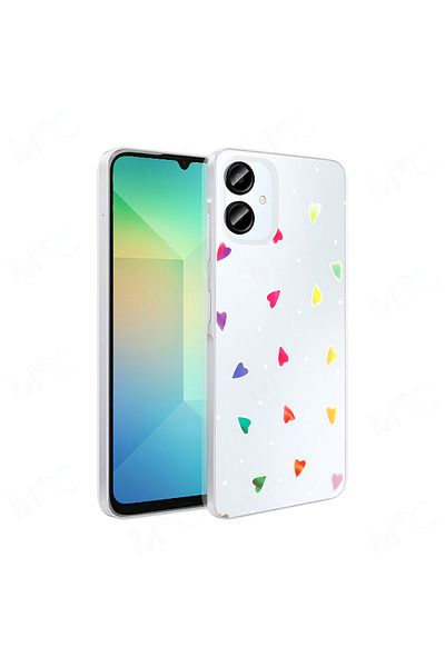 Nezih Case Samsung Galaxy A06 Case Transparent Figured Hard Cover