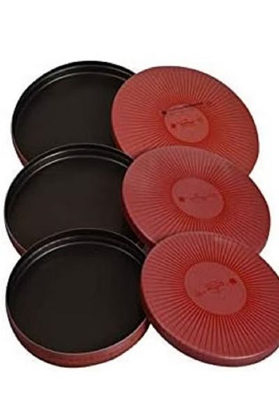 Newflon 3-piece tray set for pastries, kunafa and sweets with a cover (25*30*35) cm