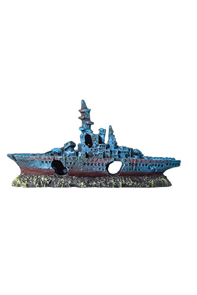 OEM Epavă Decorativă pentru Acvariu – Ornament Realist din Rășină Tip Warship...
