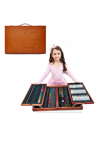 KidLe 174pc Marker Crayon Color Lead Acrylic Paint Powder Brush Art Painting ...