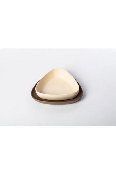 eKoala Set 2 plates, eKoala, BIOplastic, White/Brown