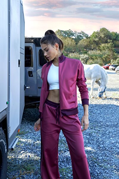 SPORTEMPT Fermuarlı Kadın Eşofman Üstü - Fuşya