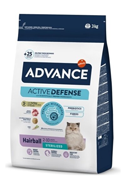 Advance Sterilized Hairball Hindili Kısırlaştırılmış Kedi Maması 3 kg