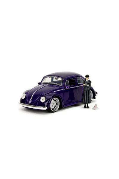 JollyMag Wednesday Set with Volkswagen Beetle 1:24 and Wednesday Figurine