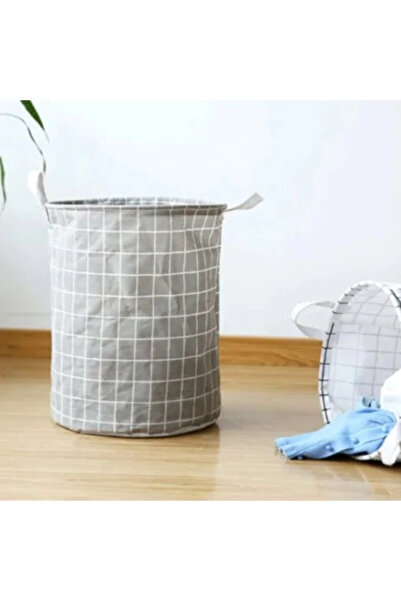Express Koš na prádlo s uchy, vodotěsný, polyester, 40 x 50 cm, 80 litrů, šedý