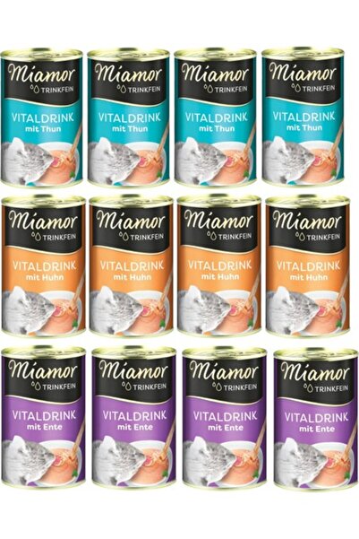 Miamor 3 Çeşit Kedi Çorbası Karma 135 ml. x 12 Adet