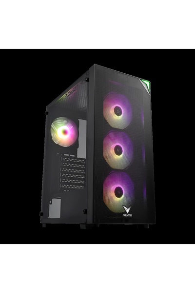 Genel Markalar Vg3400s Mid Tower, 650w 80+ Siyah, Temperli Cam, Rgb, Atx Gamı...