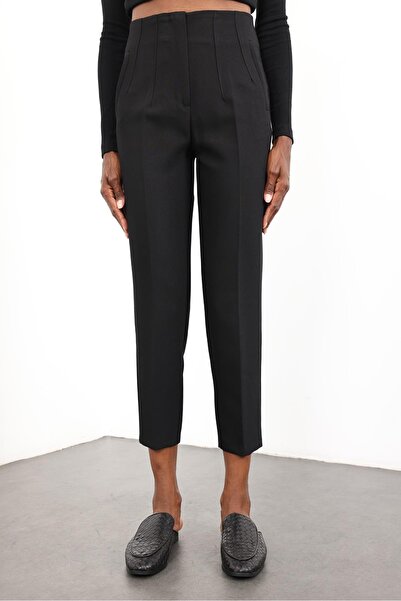 5in1Canpolat Siyah Flatolu Pantolon 5113