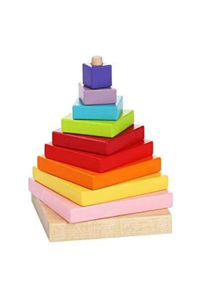 CUBIKA Dřevěná hračka, Cubika, Barevná pyramida