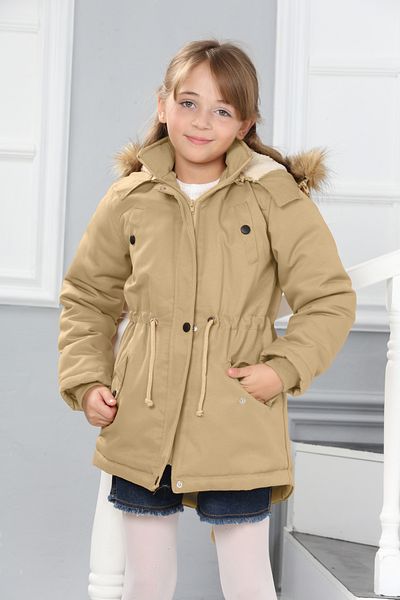Jannock Girl's Water and Windproof Fur Lined Removable Hooded Coat