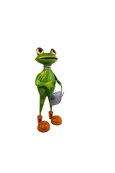 OEM Garden decoration Frog with watering can 38x11x16 cm
