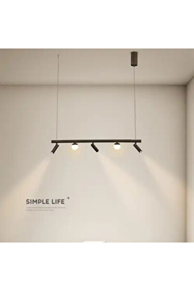 LED CONCEPT Lustra LED neagra, liniara, 19W, lumina naturala, 80x12x120cm