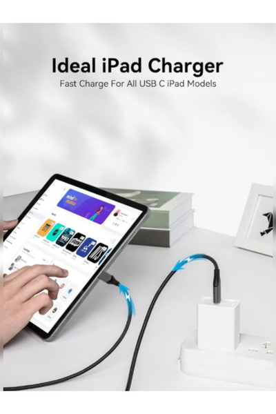 Vention 1-port USB-C Wall Charger(20W) UK-Plug For iphone 11/12/13, ipad Pro/Air - White