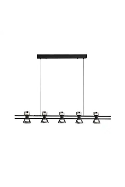 LED CONCEPT Lustra LED neagra, liniara, 30W, lumina naturala, 92x100x70cm