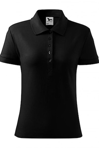 Malfini - Tricou polo pentru femei din bumbac, negru, mărimea L