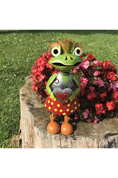 OEM Decoratiune gradina Broscuta cu inima 40x13x15 cm