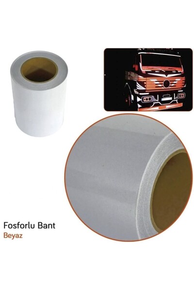 LiCar Beyaz Fosforlu Reflektör Folyo kendinden yapışkanlı 33 x 5mt