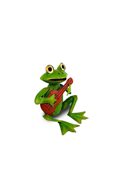OEM Garden decoration Frog with guitar 22x19x20 cm