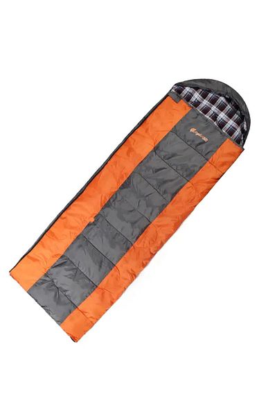 ACTION ONE Fairy hooded envelope sleeping bag, 220x80 cm, orange