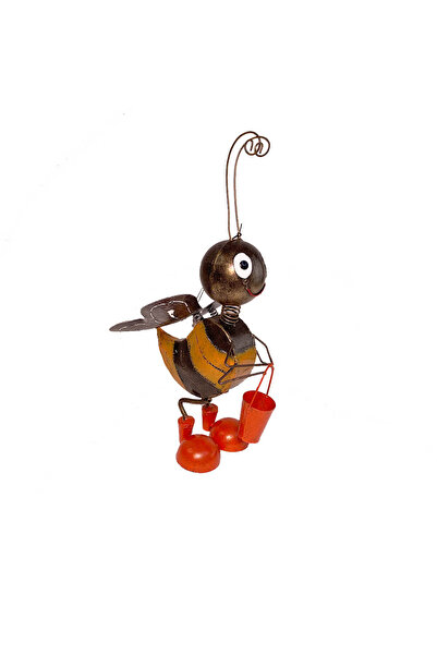 OEM Metal garden decoration Bee with bucket 37x22x24 cm