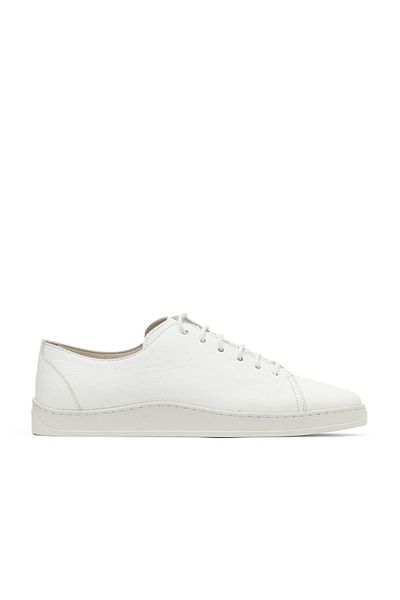 Bueno Shoes White Safari Leather Men's Sports Shoes 34Ma12347
