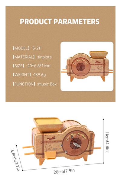 HEDİYE FİKRİ Children's Piggy Bank with Music Box – 20X11X6.8 Cm, Cute Gift, Durable