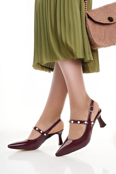 Tolgado Women's Pearl Stone Pointed Toe 6 cm Heels New Classic Shoes