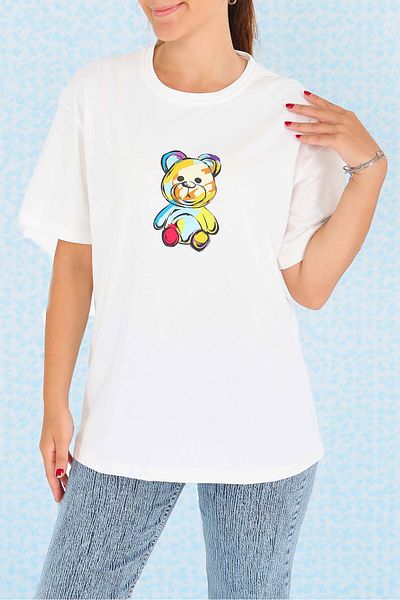 TOFİSA Printed Short Sleeve T-Shirt White - 27545
