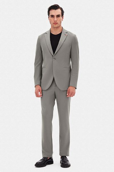 Twn Slim Fit Mink Straight Suit