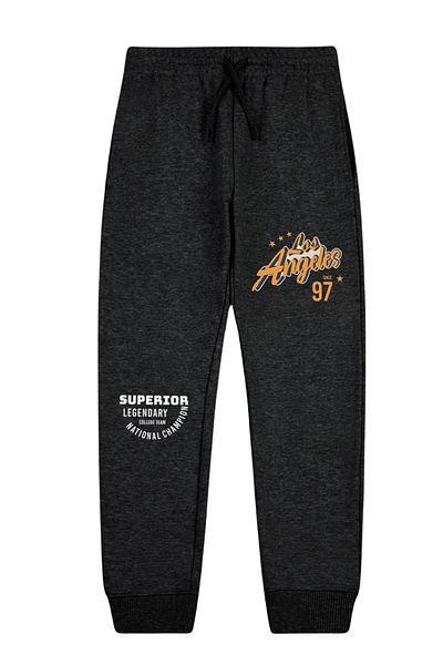 FYK KİDS 3-Piece Boy's Printed Detailed Pocketed Legs Elastic Track Pants