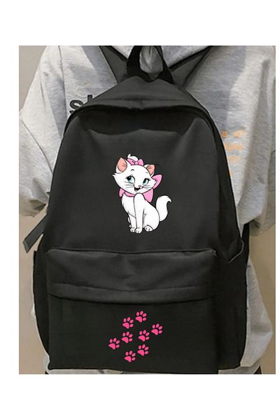 Toum Cute Cat Printed School, Classroom, Course Backpack