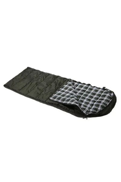 ACTION ONE Fiordland hooded envelope sleeping bag, 200+35 *80 cm, army