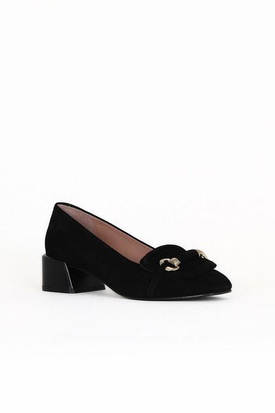 Bueno Shoes Black Suede Women's Heeled Shoes 33Wa7711
