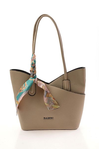 Bambi Beige Women's Shoulder Bag C06864660409